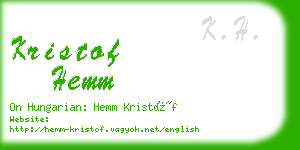 kristof hemm business card